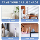 Electrical Outlet Extender Stick - Features USB-A, USB-C and 2 AC Outlets, Extends 22"-34", Rotates 180° Access Hard-to-Reach Outlets, Wall Plug Power Socket Expander Nightstands, Sofa, Desks and More