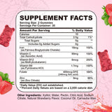 Iron Supplement for Women & Men Gummies, Multivitamin Blood Builder Iron Supplement with Folate Vitamin C B12 B6 Zinc for Adults & Kids - Energy Support - Strawberry Flavor, Vegan 60 Gummies