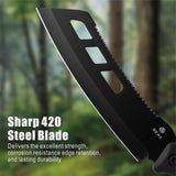 REAT Machete with Saw,16" Heavy Duty Machete with Sheath, Dual-Purpose Hunting Knife for Chopping and Sawing,Ergonomic No-Slip Handle,Machetes for Yard Work,Cutting Trees,Bushcraft,Gifts for Men,Women