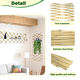 Jollybower 48x72 Inch Expandable Bamboo Trellis, Garden Lattice Fence, Expandable Fence for Climbing Plants, Vines & Ivy,Pet & Dog Barrier（Pack of 1）