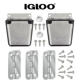 Igloo Cooler Heavy-Duty Stainless Steel Parts Kit - 2 Latches, 3 Hinges, Latch Posts & Screws - Marine-Grade, Corrosion-Resistant Parts
