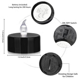Nancia 50PACK Flameless LED Tea Lights Candles, Realistic and Bright Flickering Long Lasting 200Hours Battery-Powered, Ideal Party, Wedding, Birthday, Gifts Home Decoration Black