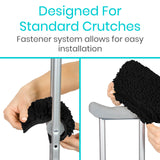 Vive Sheepskin Crutch Pads & Hand Grips - Comfortable, Breathable, Machine Washable Padding for Adults - Premium Accessory Covers for Crutches, Armpits - Latex-Free & Non-Toxic
