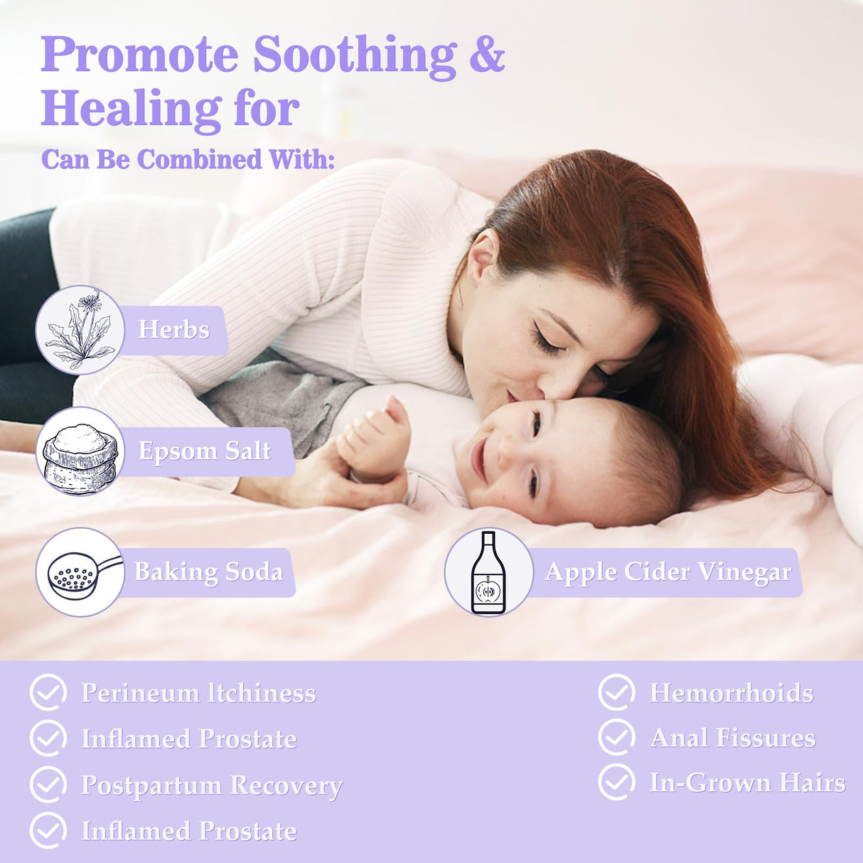 Electric Sitz Bath, Sitz Bath for Hemorrhoids, Sitz Bath for Toilet Seat, Sits Bath Kit for Women, for Soothes Hemorrhoids & Perineum, Automatic Flushing