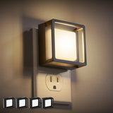 LED Night Light, DORESshop Night Lights Plug Into Wall [4 Pack] with Dusk-to-Dawn Sensor, Dimmable Nightlights, Adjustable Brightness for Bathroom, Hallway, Bedroom,Kids Room,Stairway,Soft White 3000K