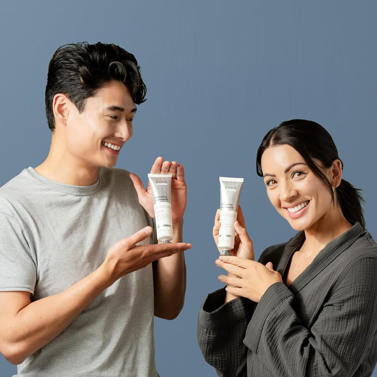 Boka Fluoride Free Toothpaste Nano Hydroxyapatite, Helps Remineralize, Appropriate for Sensitive Teeth, Whitening - for Adult, Kids Oral Care - Refresh Mint Flavor, 4 Fl Oz 3Pk