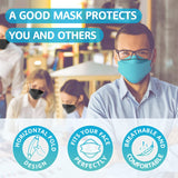 LEVENIS KN95 Face Masks 50 Pack, Breathable Comfortable and Disposable KN95 Mask, Blue