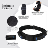 Gait Belt for Seniors, Transfer Belt with Handles, Safety Gate Belt for Elderly Lift Belts Physical Therapy with Quick Release Buckle Standing Aids & Support for Elderly Handicap Patient Care (Black)
