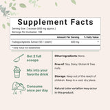 Fadogia Agrestis 600mg Per Serving, 50:1 Extract Powder, 4 Ounce, Highly Purified and Bioavailable, USA Third Party Tested, Maximum Strength, No Filler, No Additives, Non-GMO & No Gluten