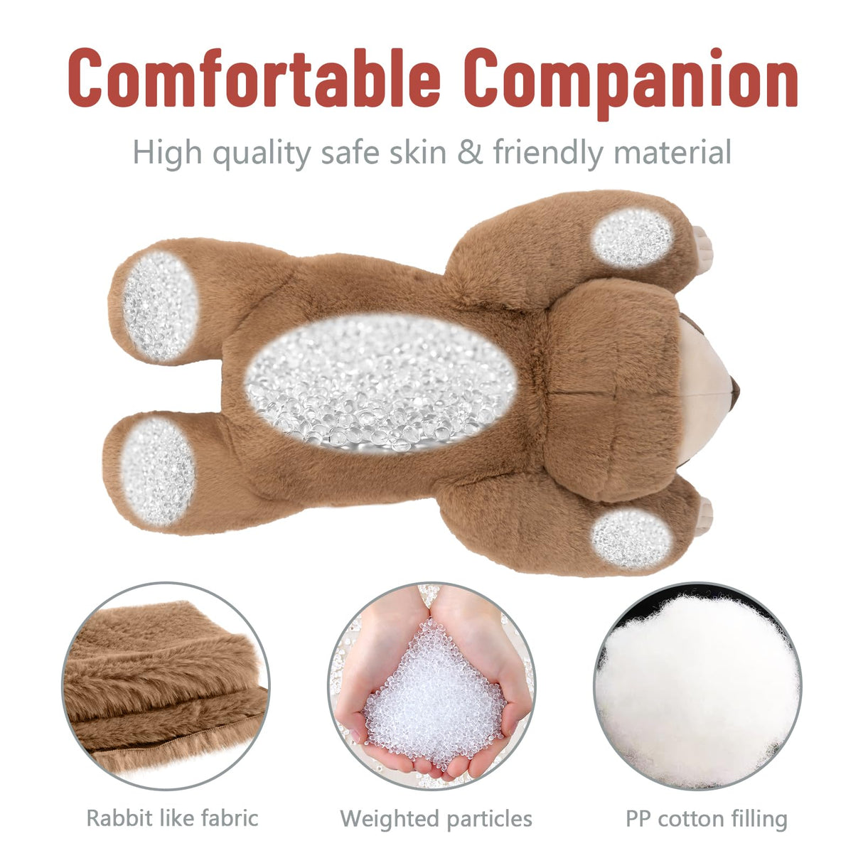 Niuniu Daddy 20" | 3.3 Pound Weighted Sloth Stuffed Animals for Adults & Kids & Baby, Large Brown Sloth Weighted Lap Animals Plush, Cute Weighted Stuffy Toy as Gift for Christmas Birthday Holidays