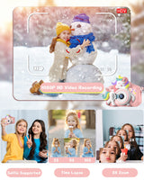 Kids Camera for 3-8 Years Old Toddlers Childrens Boys Girls Selfie Camera 20 MP HD 1080P IPS Screen Dual Digital Toy Camera for Kids Christmas Birthday Gifts with 32Gb Card