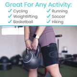 Vive Thigh & Hamstring Compression Sleeve Brace for Men & Women (2 Pack, Black) - Pain Relief Support Wrap for Sciatica, Hip Flexor, Groin, Leg, Upper Thigh - Quick Results & Sciatic Nerve Recovery