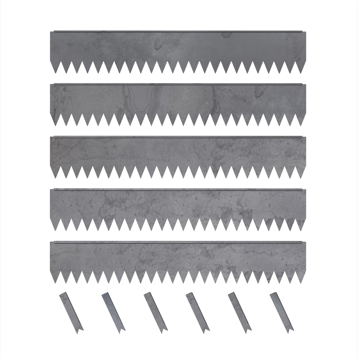 Edge Right - Hammer-in Landscape Edging - 48-inch Strips - 8-inch Depth 1/4-inch Rounded top COR-Ten Steel (5 Pack)