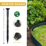 Aolabela 80 Pack 8 Inch Plastic Landscape Edging Anchoring Stakes Garden Lawn Yard Spikes Landscaping Stakes for Paver Edging, Weed Barrier, Tent, Artificial Turf