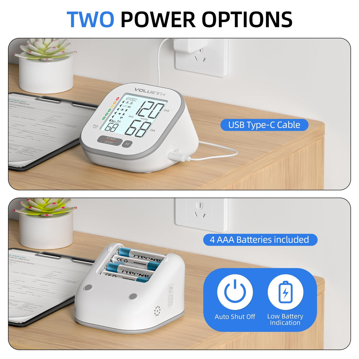 Pediatric Blood Pressure Cuff, Blood Pressure Machine for Home Use - 3 Size Cuffs, Small 4"-8", Medium 6"-10" and Large 7"-17", Perfect for Family Health Monitoring