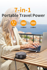 India Travel Adapter with USB C, US to India Plug Adapter with 4 Outlets 3 USB Ports, Type D Outlet Adapter for US to Bangladesh, India, Kuwait, Maldives (Black)