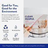 The Clean People Fabric Softener Sheets - Dryer Sheets - Softens & Removes Static Cling - Vegan Laundry Softener, Essential Oils - Spring 360 Pack