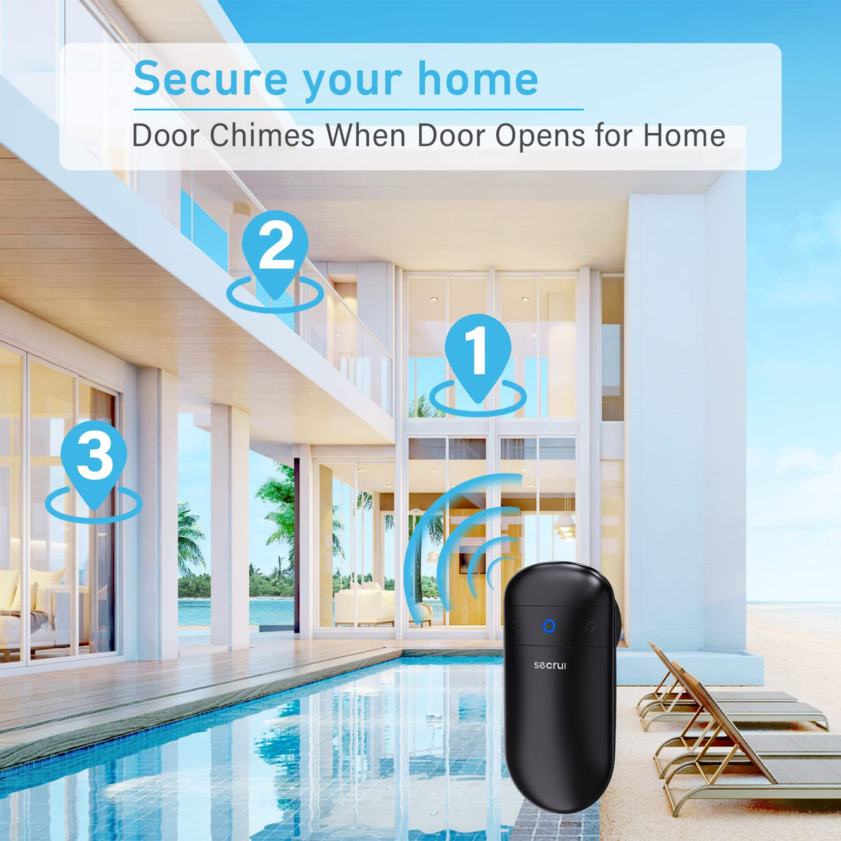 Door Chime, Door Sensor Chime for Door Opens – Door Ringer with 500ft ...