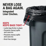 Kleen Commercial Gray Brute 44 Gallon Heavy Duty Round Trash Can/Utility Container/Garbage Container/Landscapers/Construction Sites/Restaurants/Offices/Warehouses, Made in The USA (2 Pack)