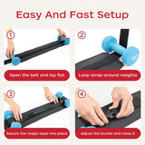 INDEEMAX Hip Thrust Belt, Booty Trainer for Women Men, Portable Exercise Hip Thrust Pad for Dumbbells Kettlebells Weights Plates, Adjustable Glute Workout Equipment Band for Home Gym