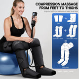 AICUTTI Air Compression Leg Massager with Heat - Circulation Booster for Foot, Calf, Knee & Thigh Pain Relief - Gifts for Women, Men, Dad, & Mom for Mother's Day, Father's Day, Birthdays & Christmas
