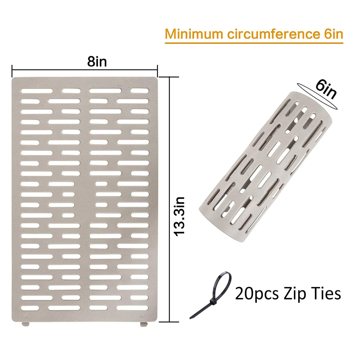 Aulock 10pcs Plastic Tree Trunk Protectors, Easy Flexible Guards