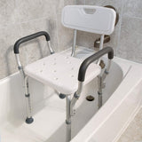 Vaunn FSA/HSA Eligible Medical Shower Chair Bath Seat with Padded Arms, Removable Back and Adjustable Legs for Bathtub Safety and Supports Weight up to 350 lbs
