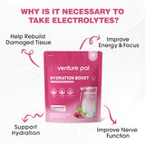 Venture Pal Sugar Free Electrolyte Powder Packets - Liquid Daily IV Drink Mix for Rapid Hydration & Party Recovery | 5 Vitamins & 7 Electrolytes| Keto Friendly | Non-GMO | Certified Vegan | 16 Sticks
