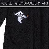 Disney Nightmare Before Christmas Jack Skellington Newborn Baby Boys Cozy Sherpa Zip Up Cosplay Coverall Black 3-6 Months