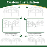 BiuBiubulu 22ft White Garden Edging Border 19 Panels Plastic Landscape with 57 Anchoring Spikes Decorative Lawn Barrier Fence Liner for Flower Bed Yard