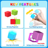 Magnetic Building Blocks Large, 1.65 inch Stacking Cubes for Toddlers