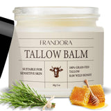 FRANDORA Beef Tallow and Honey Balm for Skin, All-Natural Moisturizer for Face and Body, Hydrating Grass-Fed Beef Tallow & Raw Wild Honey Blend
