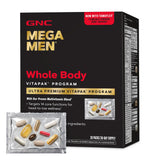 Mega Men Whole Body Ultra Premium Vitapak Program, GNC’s Best Nutrition Pack for Male Wellness, Convenient, 8 Products in 1 Packet, Memory, With Clinically Proven Ingredients, Joint Support, 30 svgs