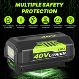 40v 8000mAh OP4026A Replacement for Ryobi 40V Battery 8.0Ah Compatible with Ryobi 40 Volt Battery Lithium OP4026A OP4015 OP4040 OP40201 OP4050A OP4015 OP40261 OP4030 OP40401 Power Tools (1Pack)