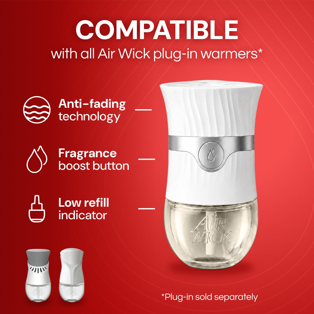 Air Wick Plug-In Refills, Apple Cinnamon Medley, Essential Oils,10 count