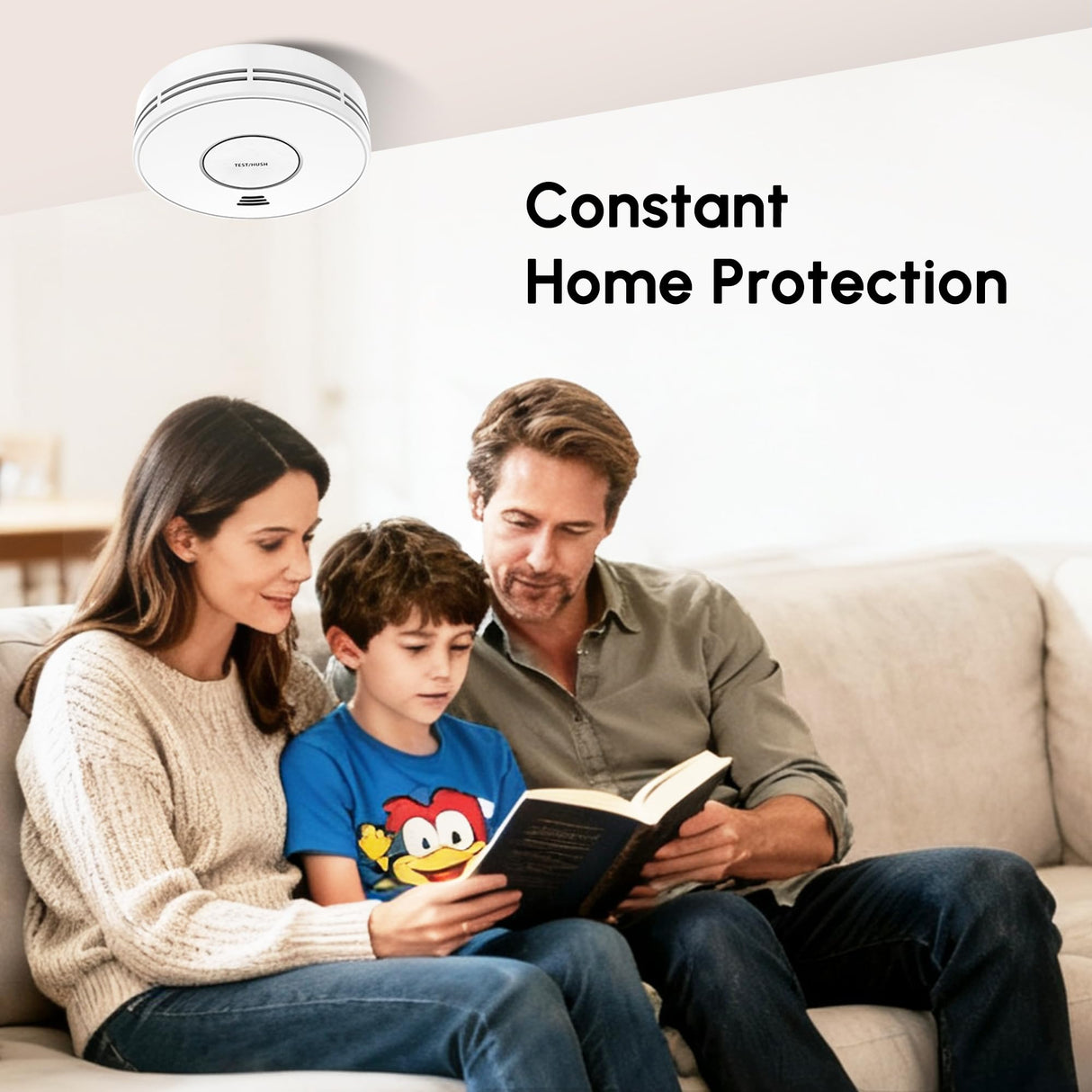 KARUOTOP 10-Year Battery Smoke and Carbon Monoxide Detectors, Fire Alarm CO Detector with Large Test/Silence Button, Easy Adhesive or Screw Mount, 6-Pack