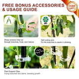 50"x17" A-Frame Cucumber Trellis for Raised Bed, Heavy Duty All-Metal Support for Climbing Plants, Cucumbers, Tomatoes & Beans, Easy Assembly, with Bonus Shears & Accessories, 1 Pack, Black, YOBAZAN
