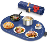seenlast Warming Mat for Food with Adjustable Temperature Timer,10S Fast Heating Silicone Food Warmers for Parties Buffet and Home Daily,Food Warming Mat with Insulating Pad Raised Feet Protects Table