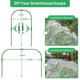 Garden Mesh Netting Kit, 10 * 30FT Ultra Fine Plant Netting Covers with 6 Pcs Garden Hoops & 18 Clips, Row Cover Net Protection for Tree Fruit Barrier Vegetable Fruits Flowers Shrubs Plant Covers Net