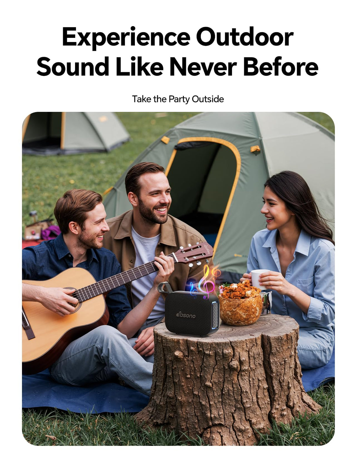 dbsono Stocking Stuffers for Teens Men Women: Christmas White Elephant Gifts for Adults, Portable Bluetooth Speaker Waterproof, IPX5 HD Sound Up to 24H Playtime, Cool Tech for Boys Girls-Black