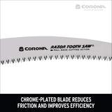 Corona RS 7245 Razor Tooth Folding Saw, 7-Inch Curved Blade, Steel