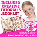 Hollyhi 58 Pcs Kids Makeup Toys Kit for Girls, Real Washable Make Up Set