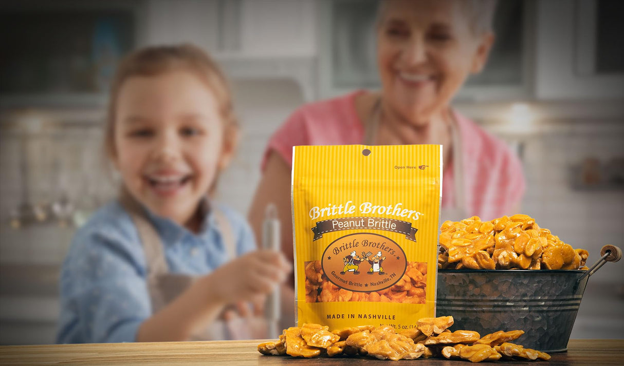Brittle Brothers Peanut Brittle - Nashville Tennessee Voted #1 More Nuts Less Sugar Gift Set Cashew Pecan Bacon Corporate Christmas Mother Father Birthday Chocolate Sweet Snack Treateet Candy