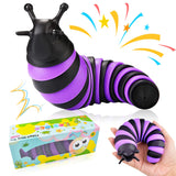 Cevioce Fidget Slug Toy, Sensory Slug Fidget Toy for Kids & Adults, 1 PC Cute Autism Sensory Toys for Autistic Children｜Great Birthday Gift for Girls Boys - Christmas Stocking Stuffers for Toddler