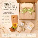 Women's Birthday Self-Care Gift Basket, Sunflower-Themed Sunshine Gift Sunshine Care Gift Set,Christmas Birthday Gift, Dedicated to Women, Mothers, Best Friends, Wives