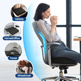 SweetSlubr Seat Cushion for Taibone Pain Relief, Office Chair Cushion, Memory Foam Large Chair Cushion with Non-Slip Cover for Soft Support at Office Chair, Car Seat, Airplane, Bleacher Black/Large