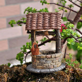 Top Collection Miniature Fairy Garden and Terrarium Fairy Wishing Well with Turning Crank Statue