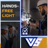 PARIGO Flashlight Gloves for Men Rechargeable (1 Pair) Stocking Stuffers for Men Dad Him Husband Teen Boys, Christmas Birthday Gifts Cool Gadgets Led Gloves for Fishing Camping Repairing