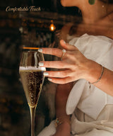 Champagne Flutes Glasses Set of 4, Hand Blown Crystal Wedding Flutes Glass, Ideal for Weddings, Anniversaries, Christmas, Special Days, 10.5 inch, 7.5 oz, Clear