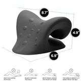 Neck Stretcher & Posture Corrector for Women and Men, FSA HSA Eligible, Cervical Traction for Spine Alignment, Adjustable Upper Back Brace & Elastic Support for Shoulder Back Pain Relief (Black)